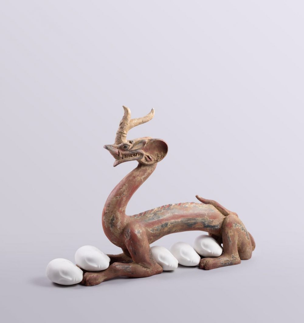 Eternity - Six Dynasties Period Painted Earthenware Dragon, Sleeping Muse