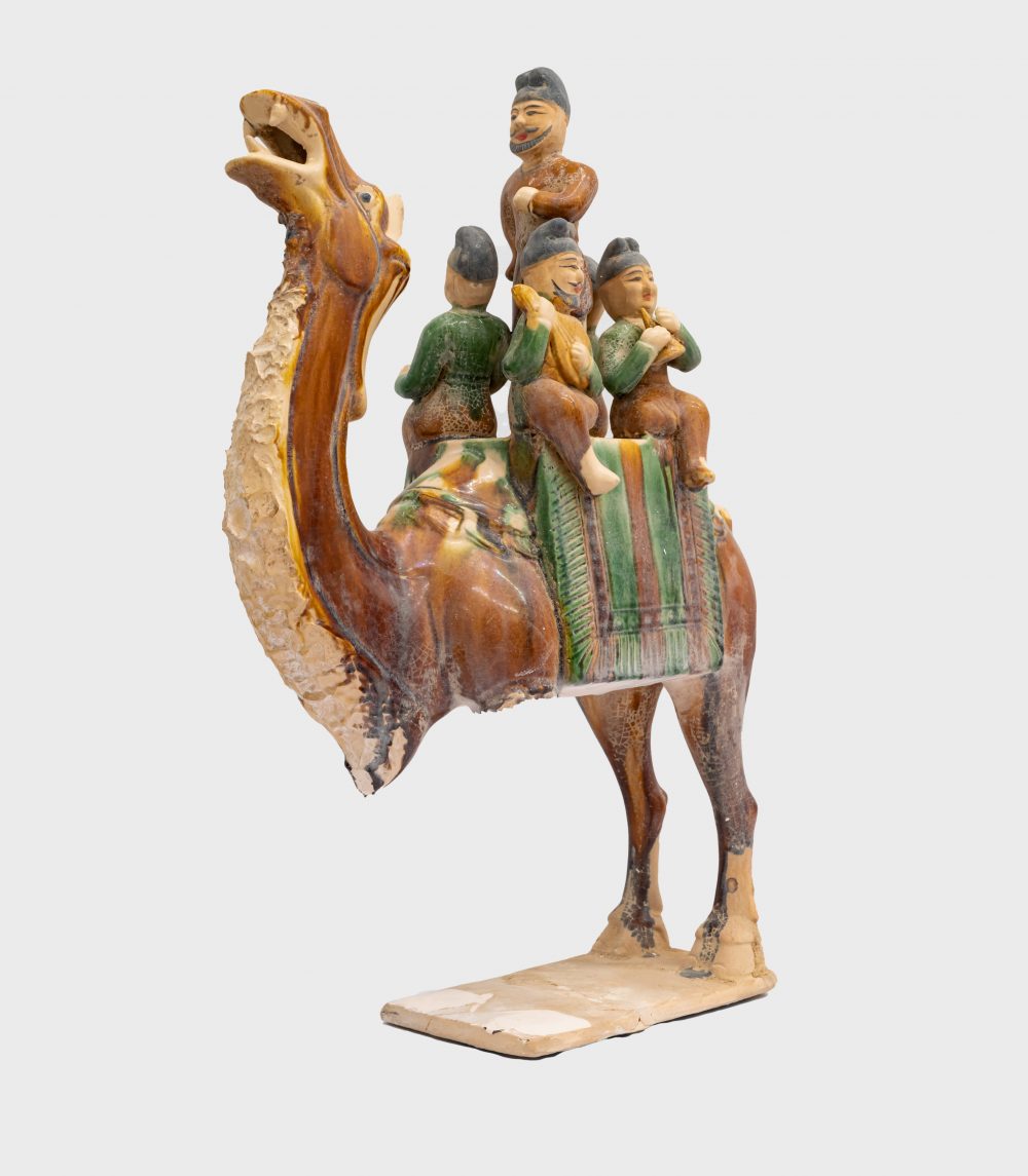 Alien 4 - Earthenware with Three-color (sancai) Glaze of a Troupe of Musicians on a Camel