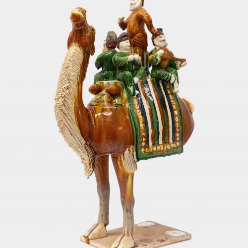 Alien 4 - Earthenware with Three-color (sancai) Glaze of a Troupe of Musicians on a Camel