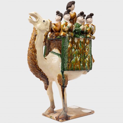 Alien 4- Earthenware with Three-color (sancai) Glaze of a Troupe of Musicians on a Camel